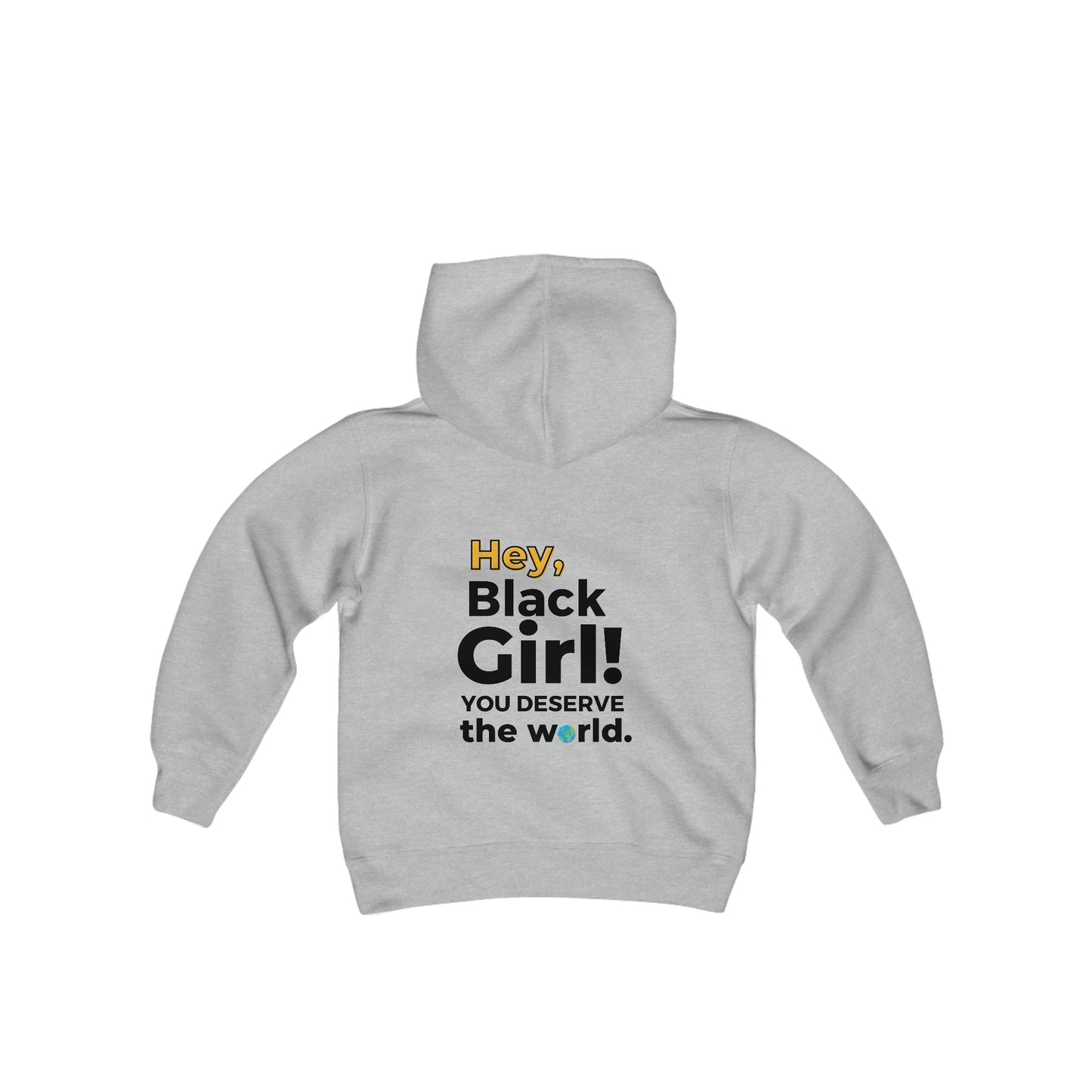 Hey, Black Girl! Youth Heavy Blend Hooded Sweatshirt